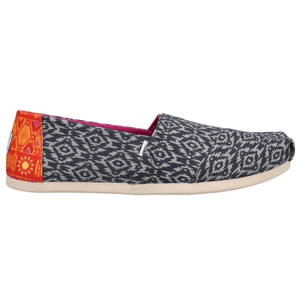 Toms Orange Flats with Vibrant Heel Design